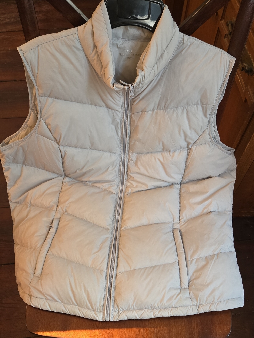 Light Gray Puffer Vest, XXL